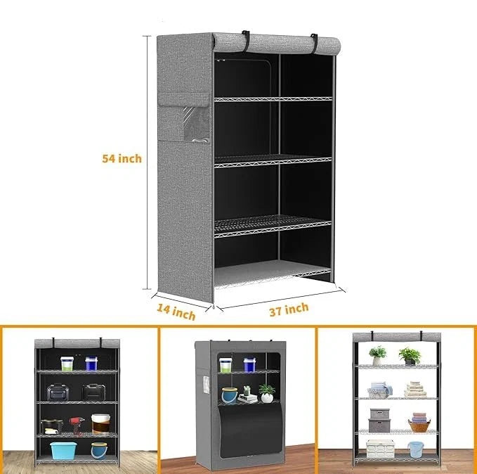 Single Zipper Double Rod Wardrobe