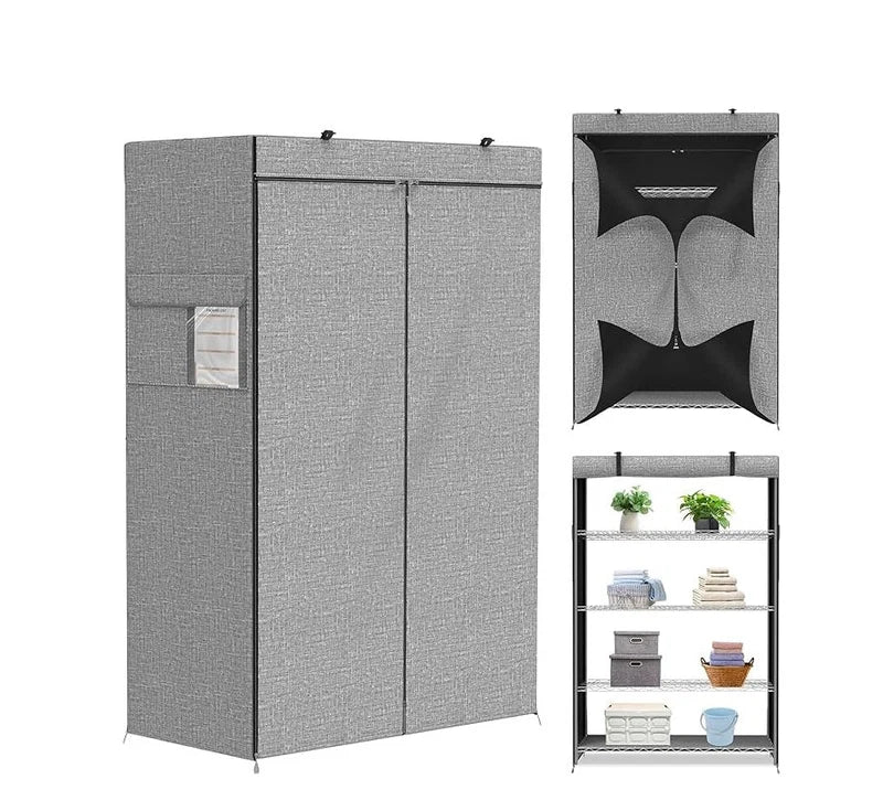 Single Zipper Double Rod Wardrobe